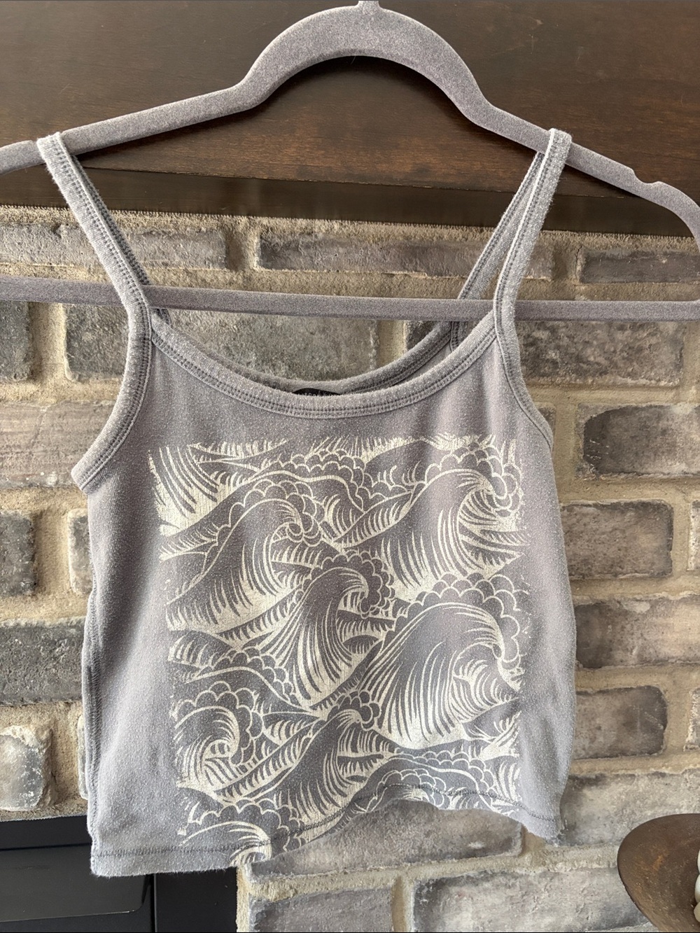 Aeropostale Heather Gray Graphic Tank
